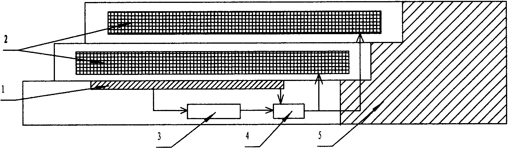 Step-on LED (light-emitting diode) display and lighting device for mountain-climbing ladder in scenic spot