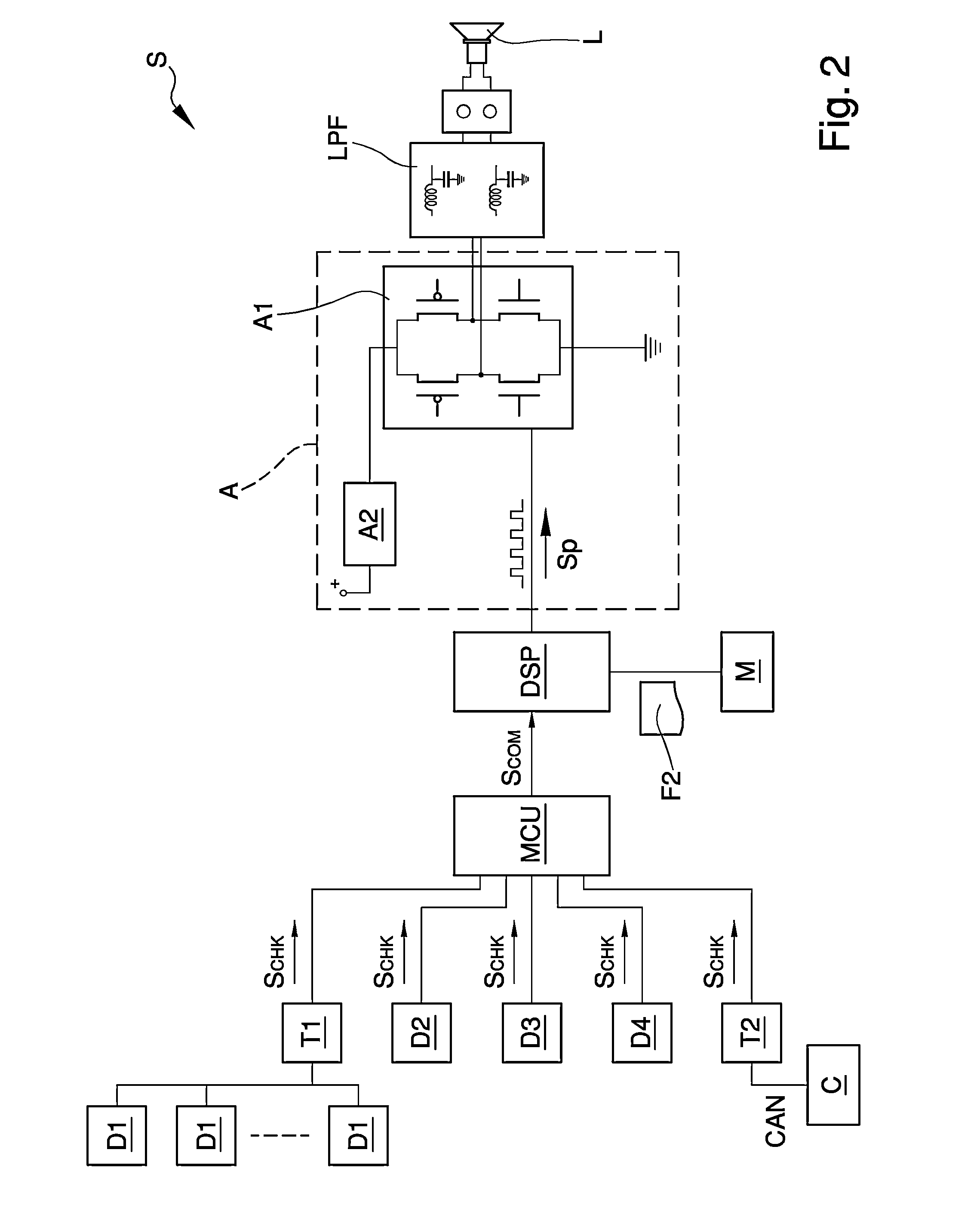 Acoustic signaling system for electric, hybrid vehicles or the like