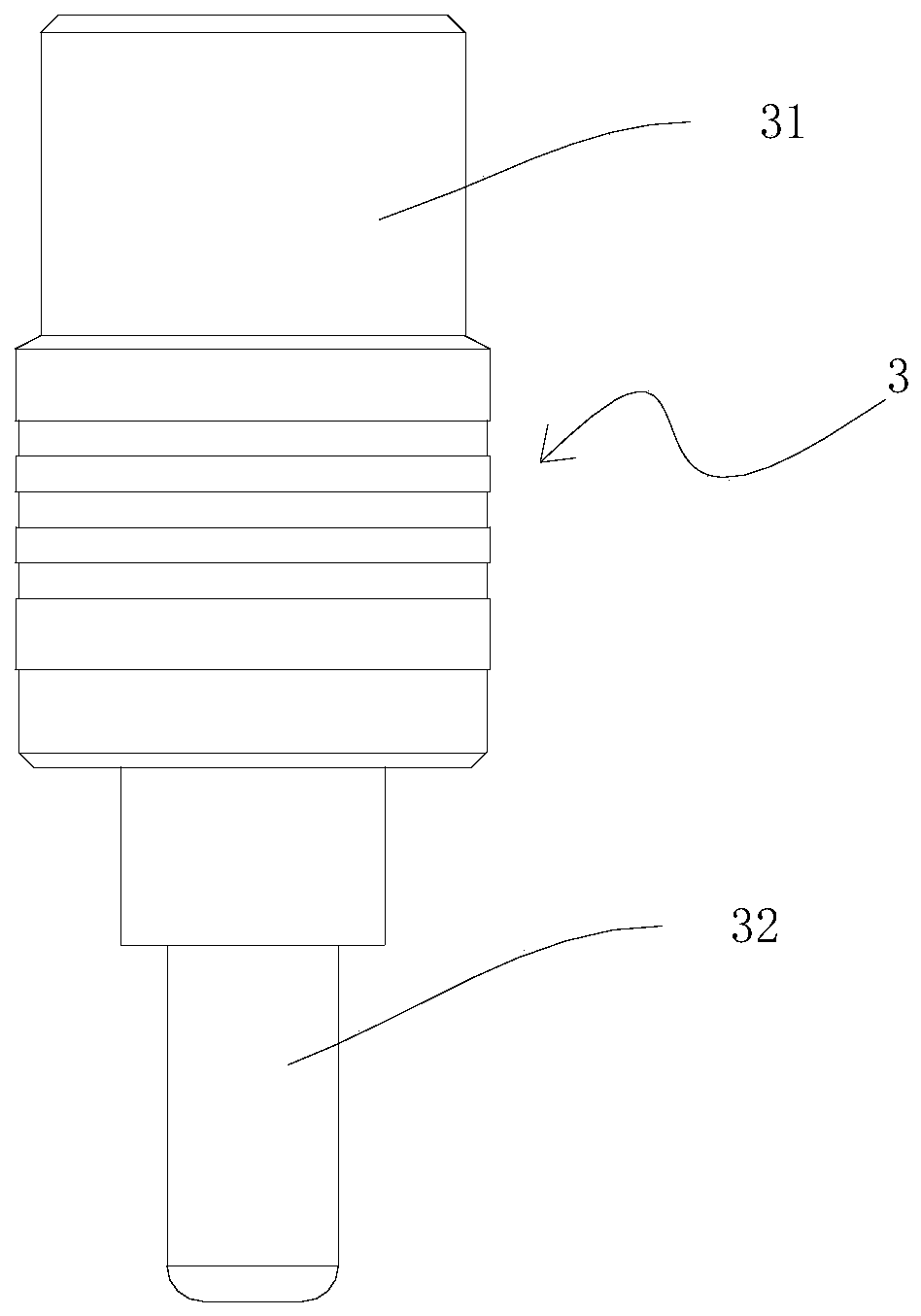 Coaxial cable shielding efficiency test dedicated load connector