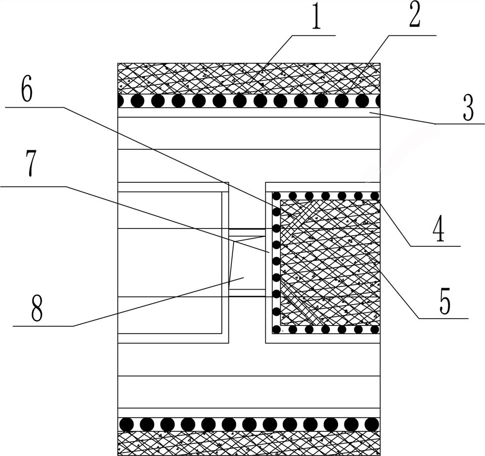 Construction method of inverse construction of connecting channel structure in open-cut section of subway