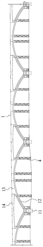 Construction method of large-span steel box continuous arch bridge