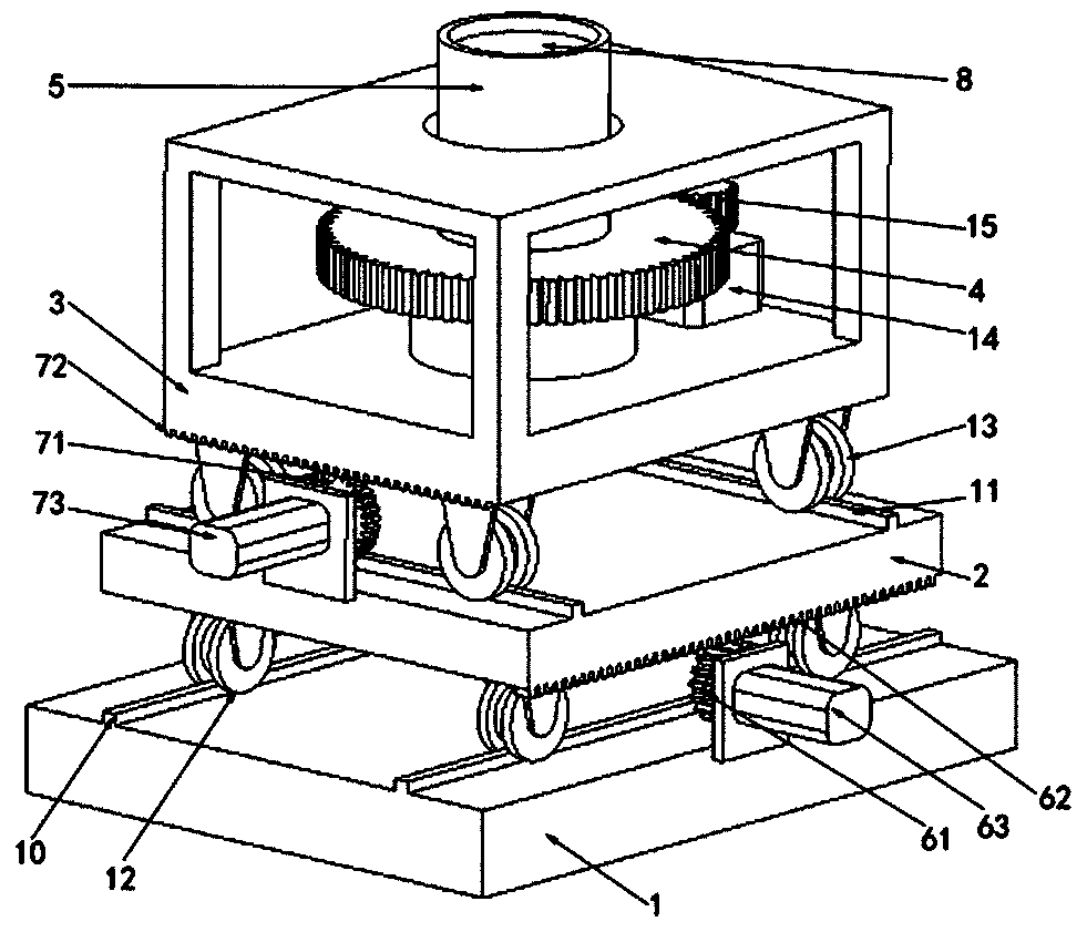 Rotating device for bimetallic metallurgy combined composite seamless pipe billet