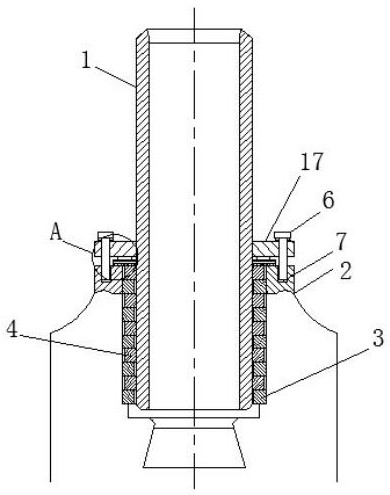 A laminated sealing device for high pressure steam inlet tube of steam turbine