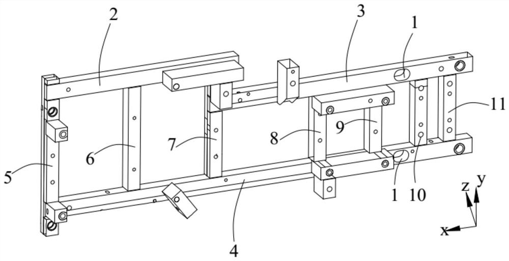 Electric automobile front cabin mounting bracket and electric automobile