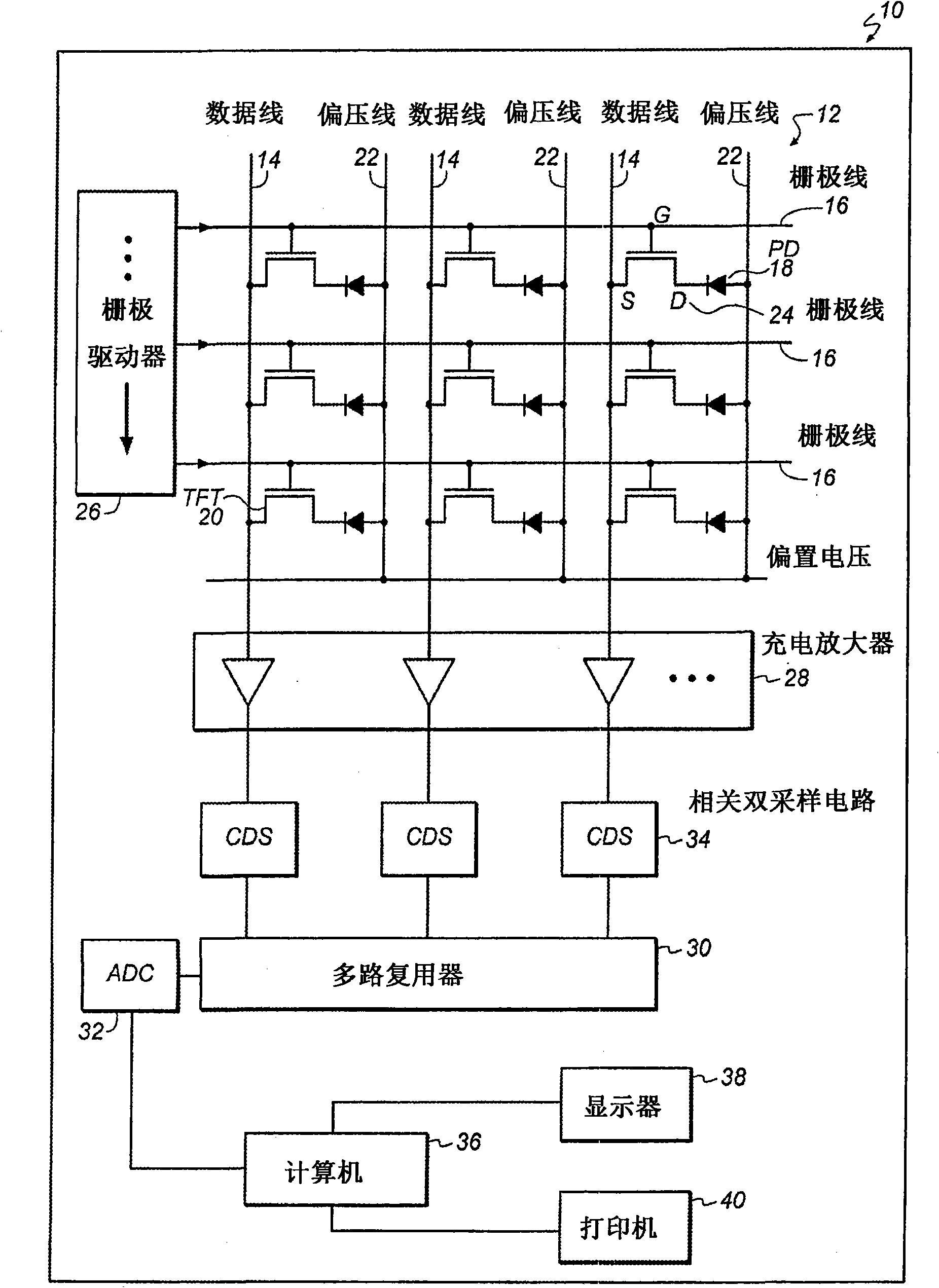 Dual-screen digital radiographic imaging detector array