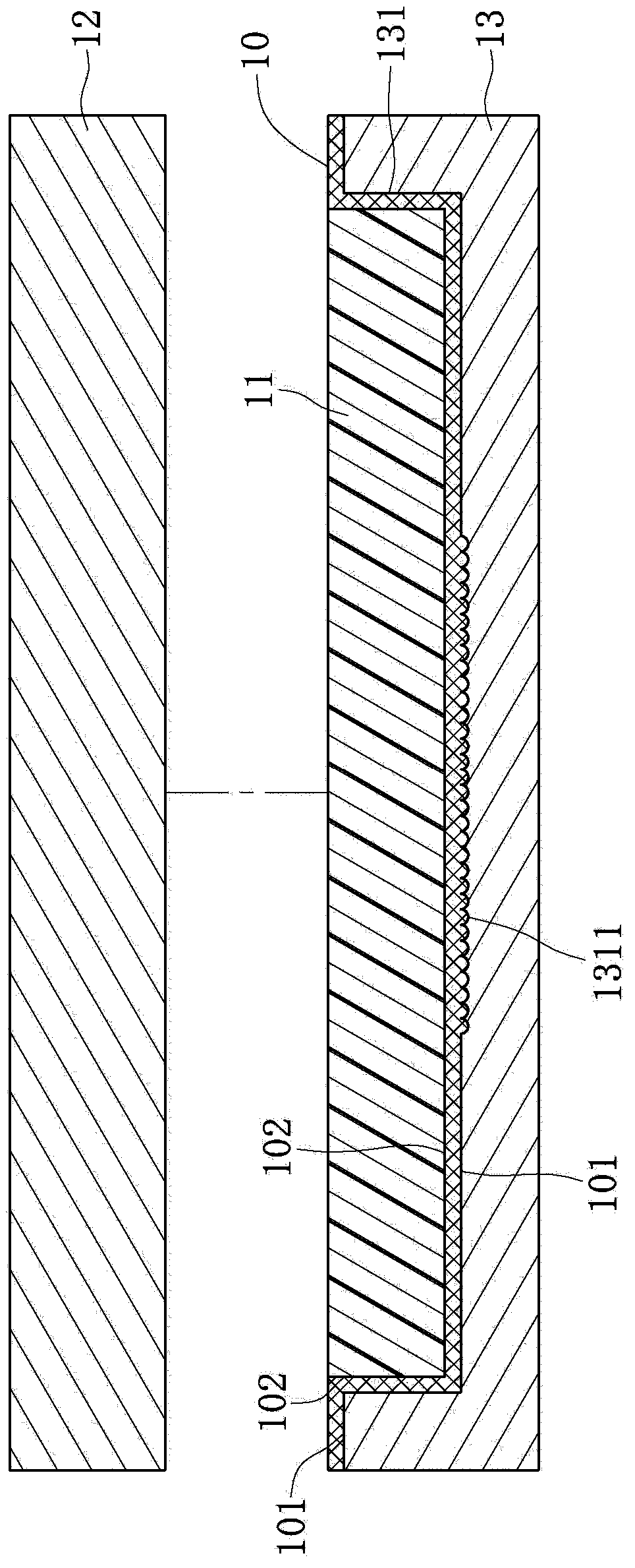Mouse pad structure and manufacturing method for same