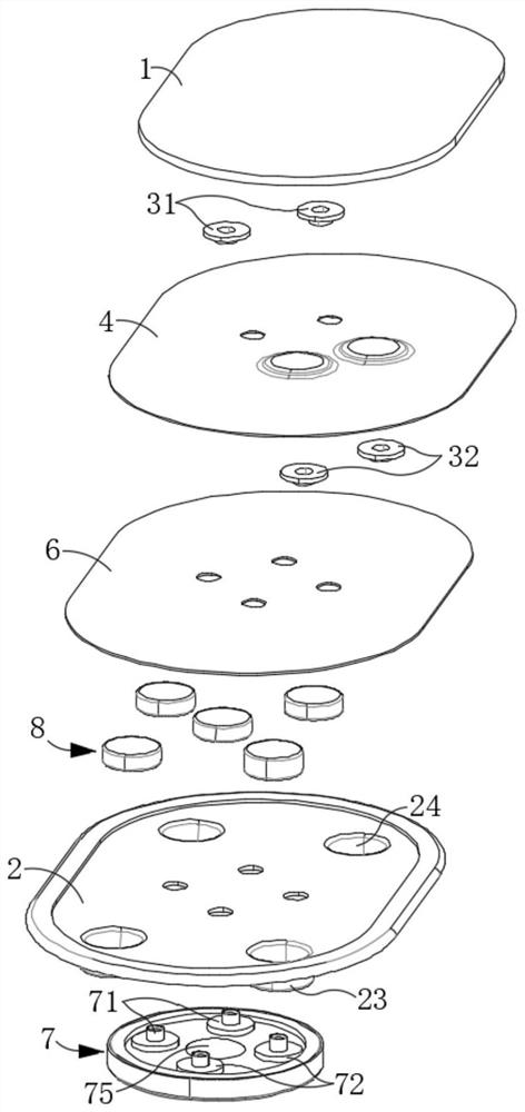 Flexible electrode assembly, massage head, neck massager and wearable massage equipment