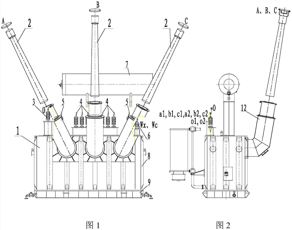 500kV radial split transformer