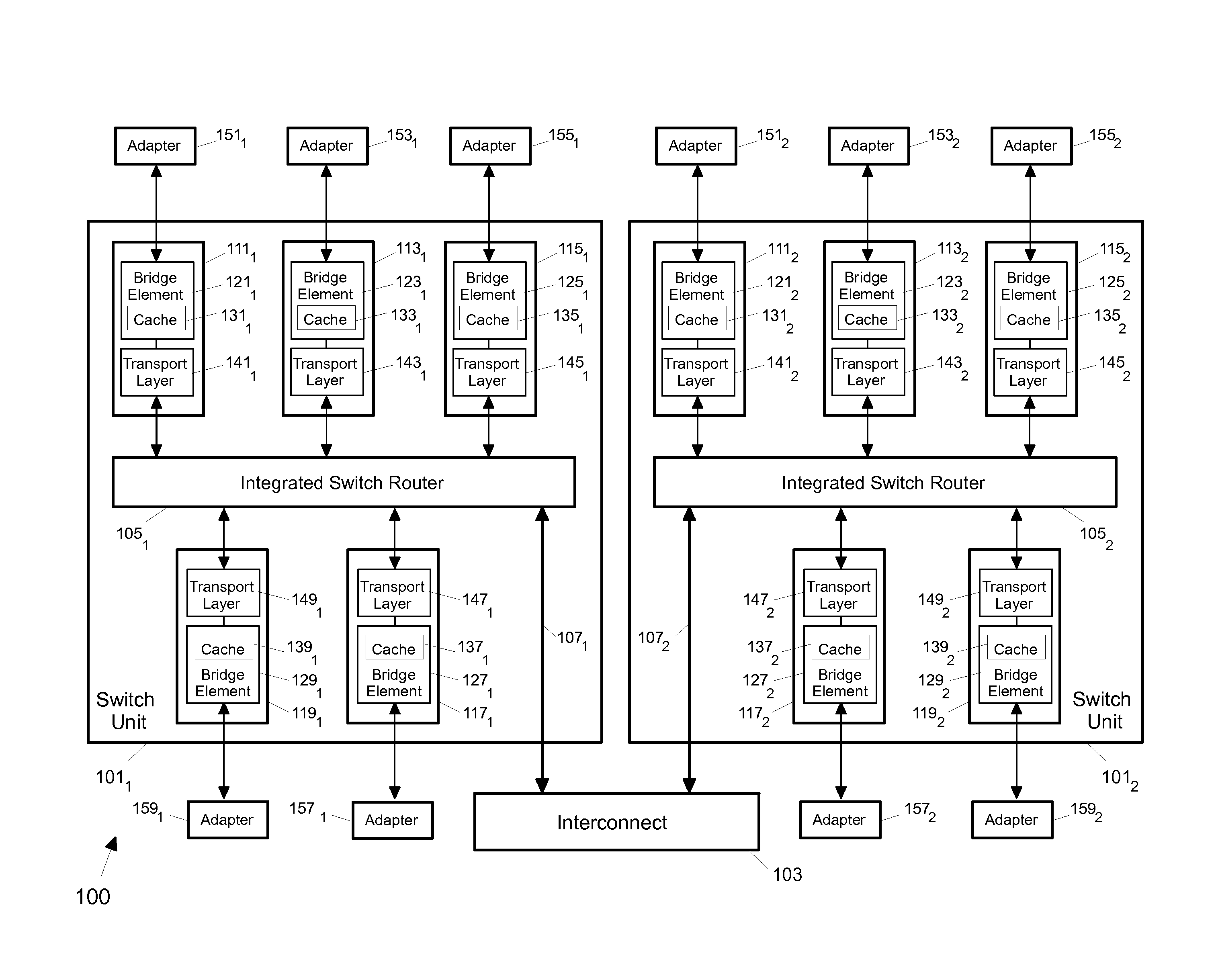 Multicast packet routing via crossbar bypass paths