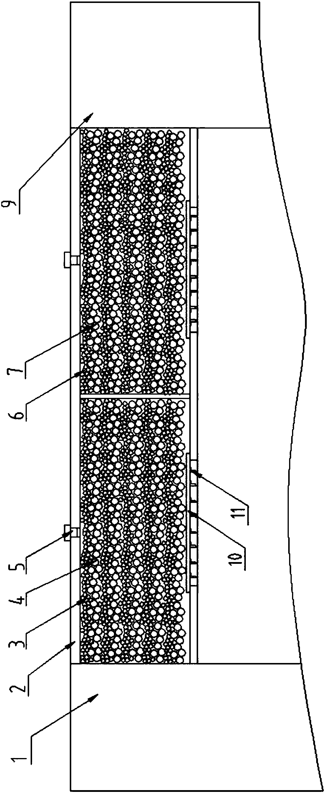 Thick plate mill with filling particle damping and filling method thereof
