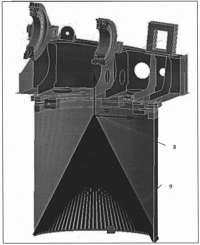 Main frame strength calculation method of wind generator set