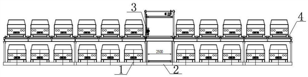 Mobile positioning system and method for three-dimensional garage