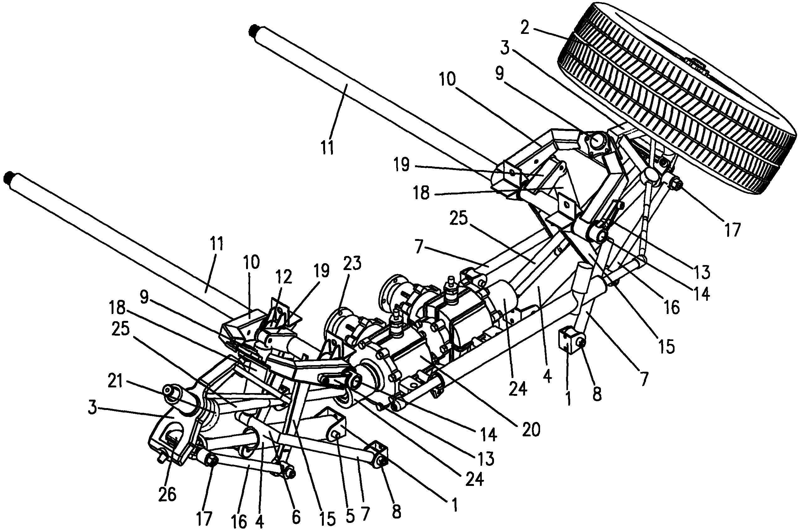 Hydraulic wheel retracting device for amphibious vehicle