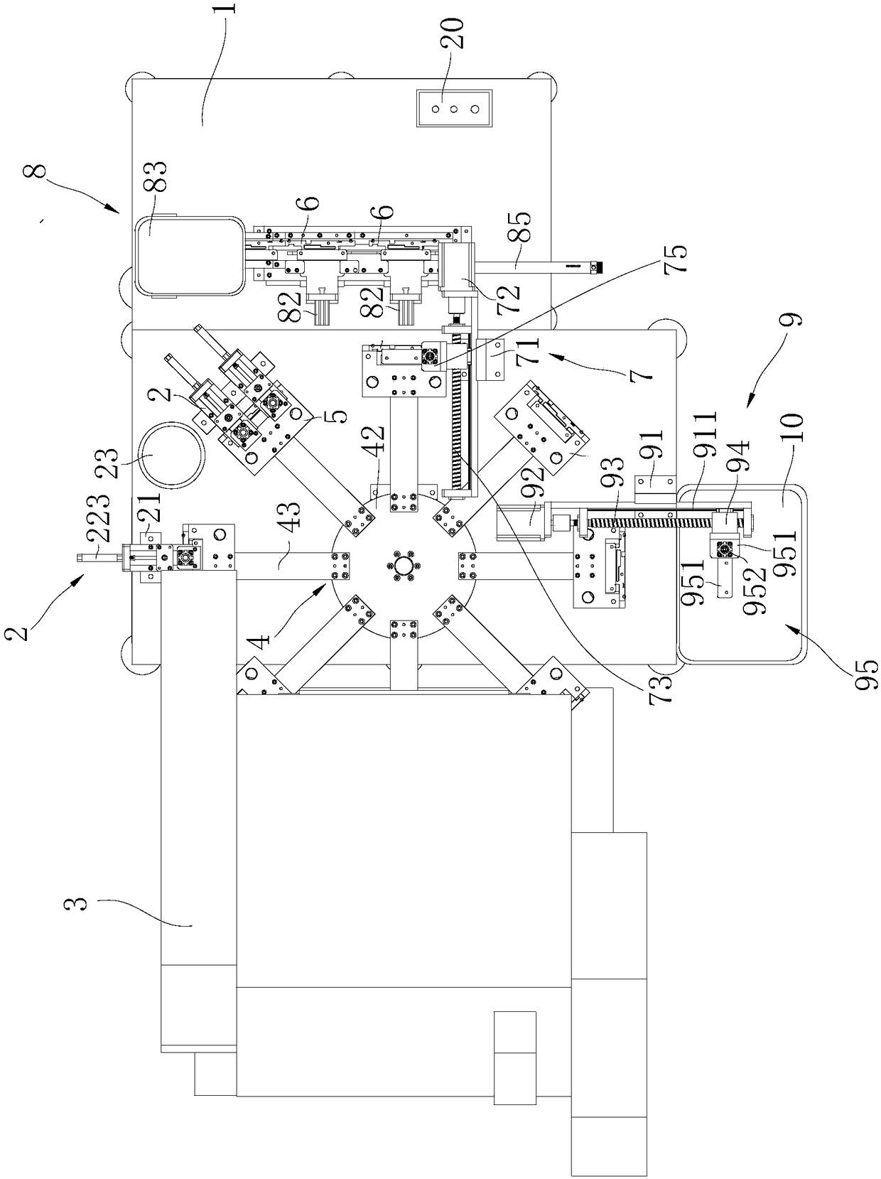 Self-riveting machine for studs