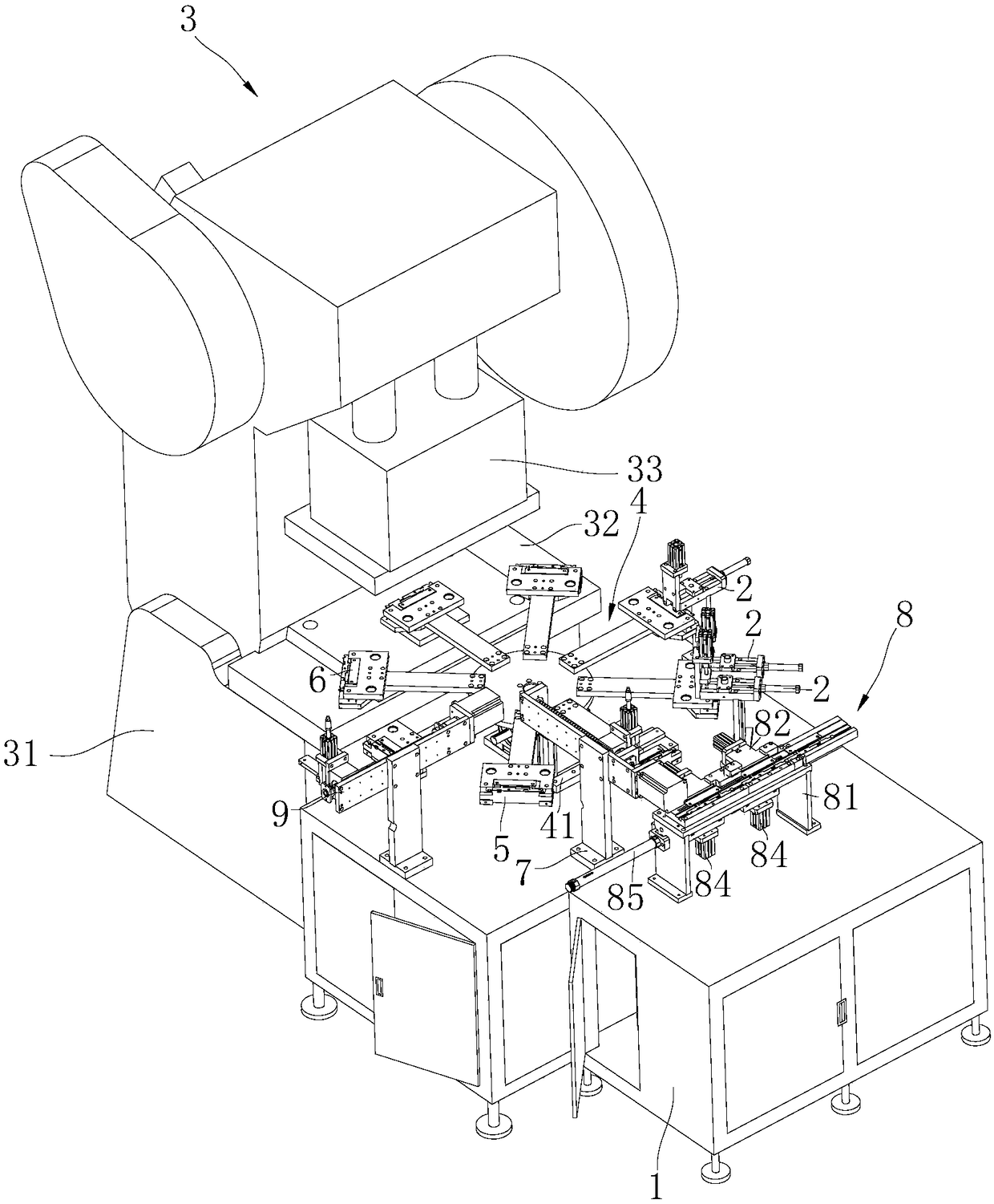 Self-riveting machine for studs