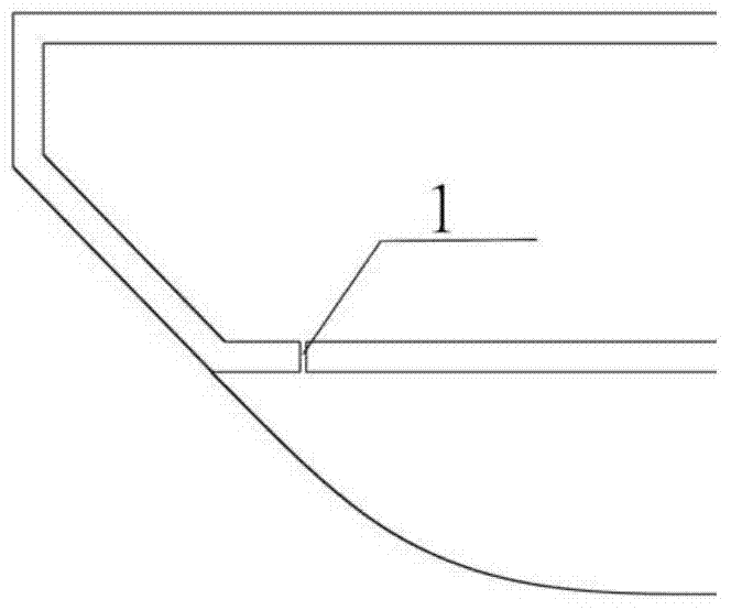 An air curtain bow sealing structure