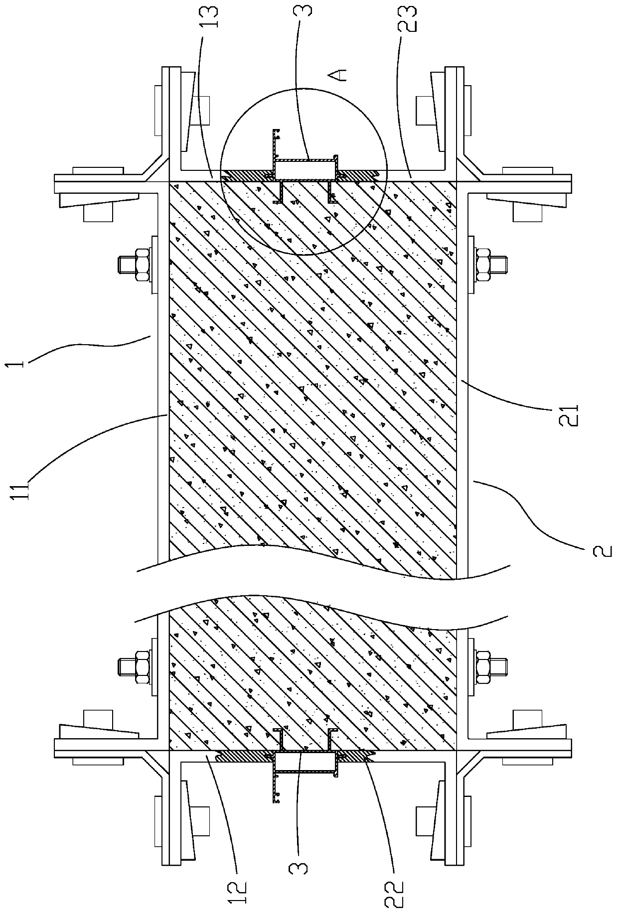 Building formwork assembly and aluminum alloy window frame installation method