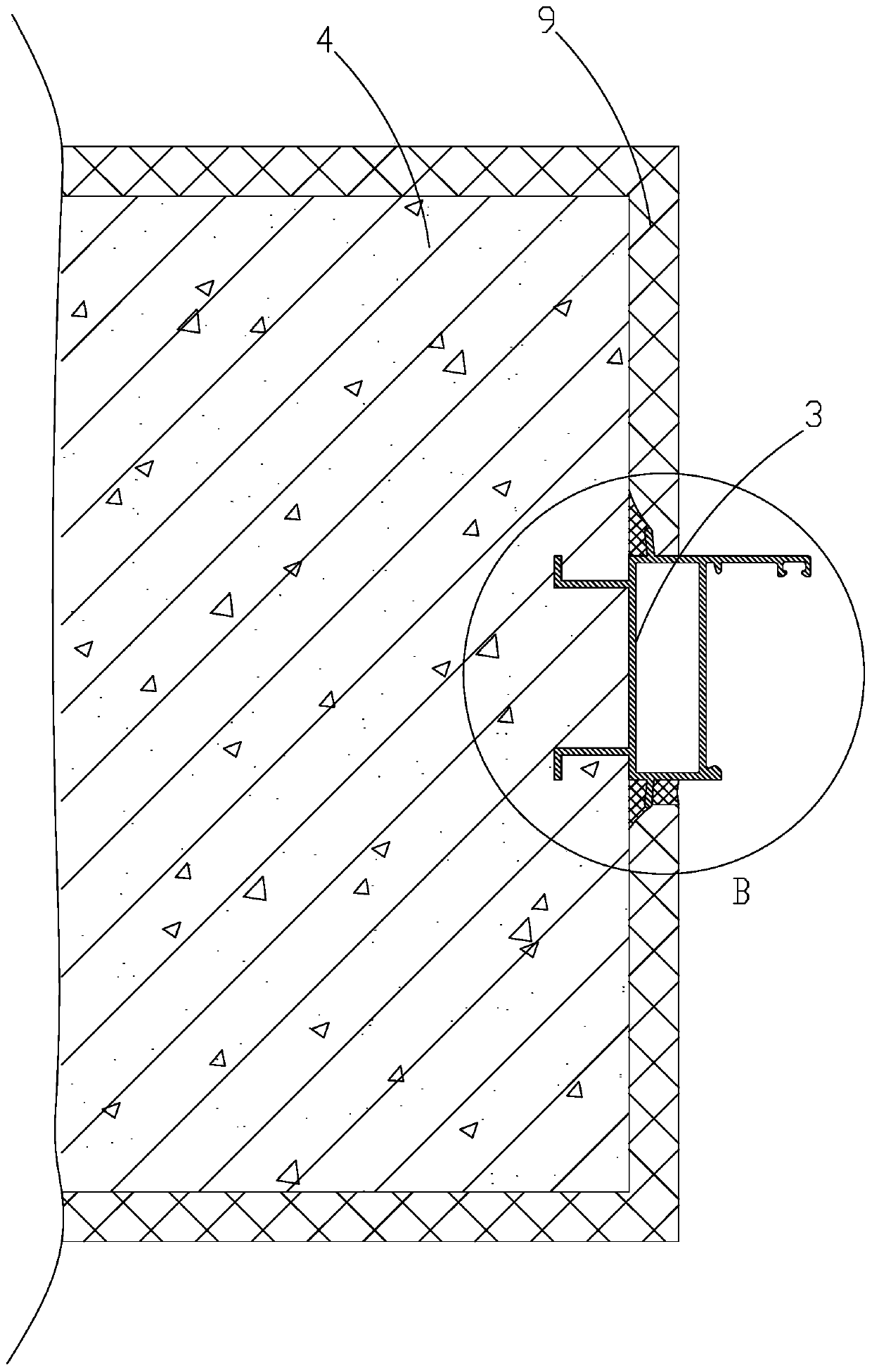 Building formwork assembly and aluminum alloy window frame installation method