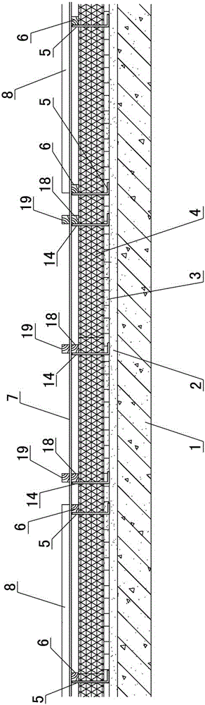 Slope roof installation system and construction method of solar heat collector
