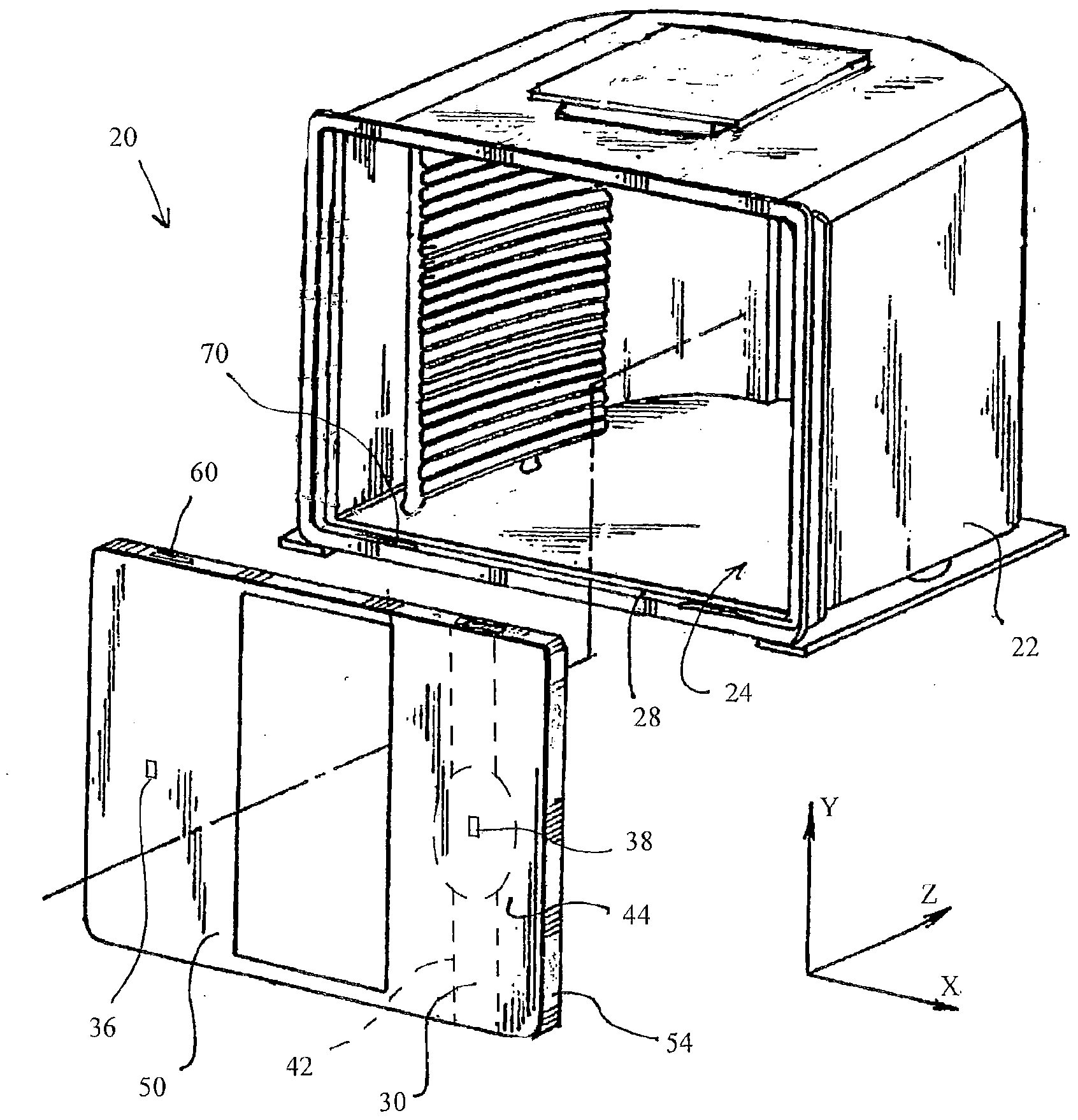 Front opening wafer container with wafer cushion