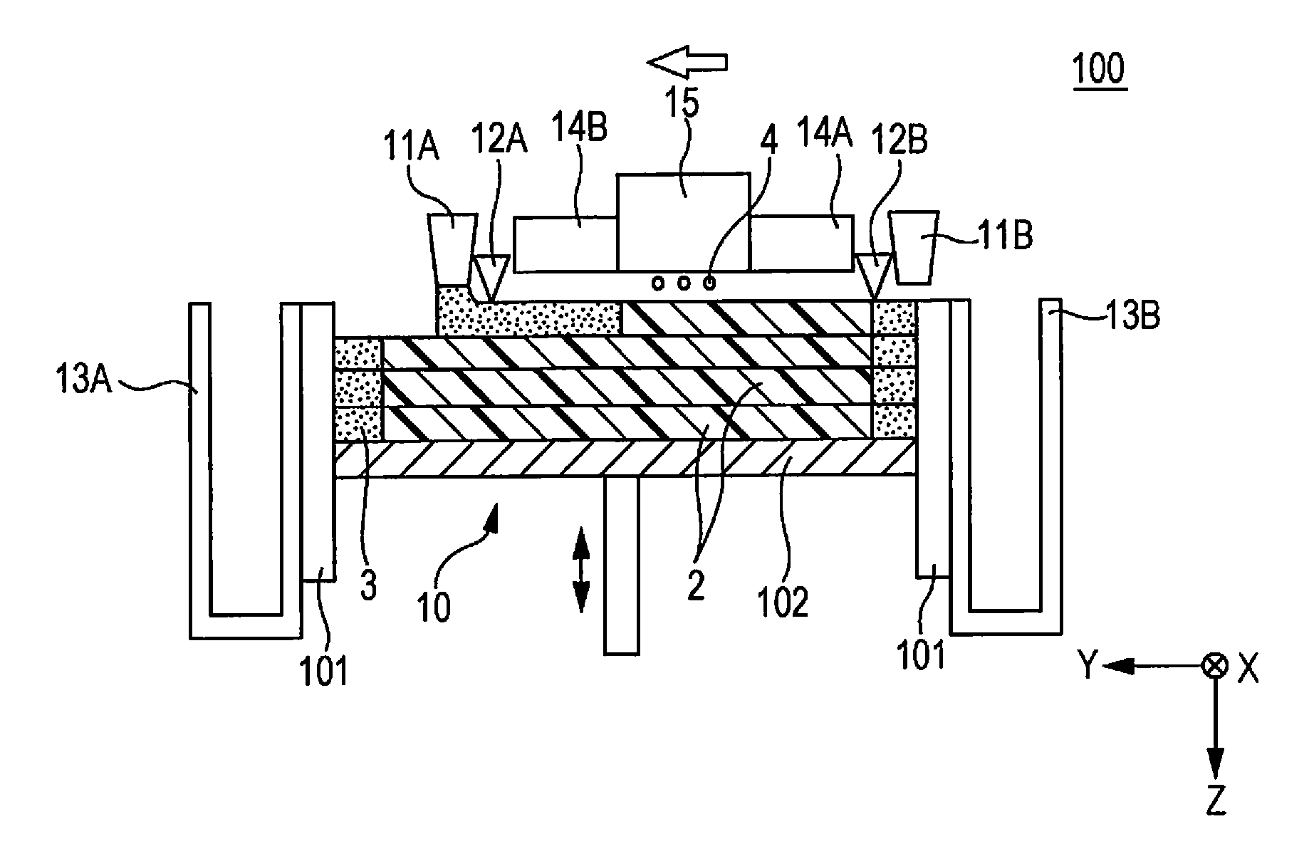 Three-dimensional structure manufacturing apparatus, manufacturing method of three-dimensional structure, and three-dimensional structure