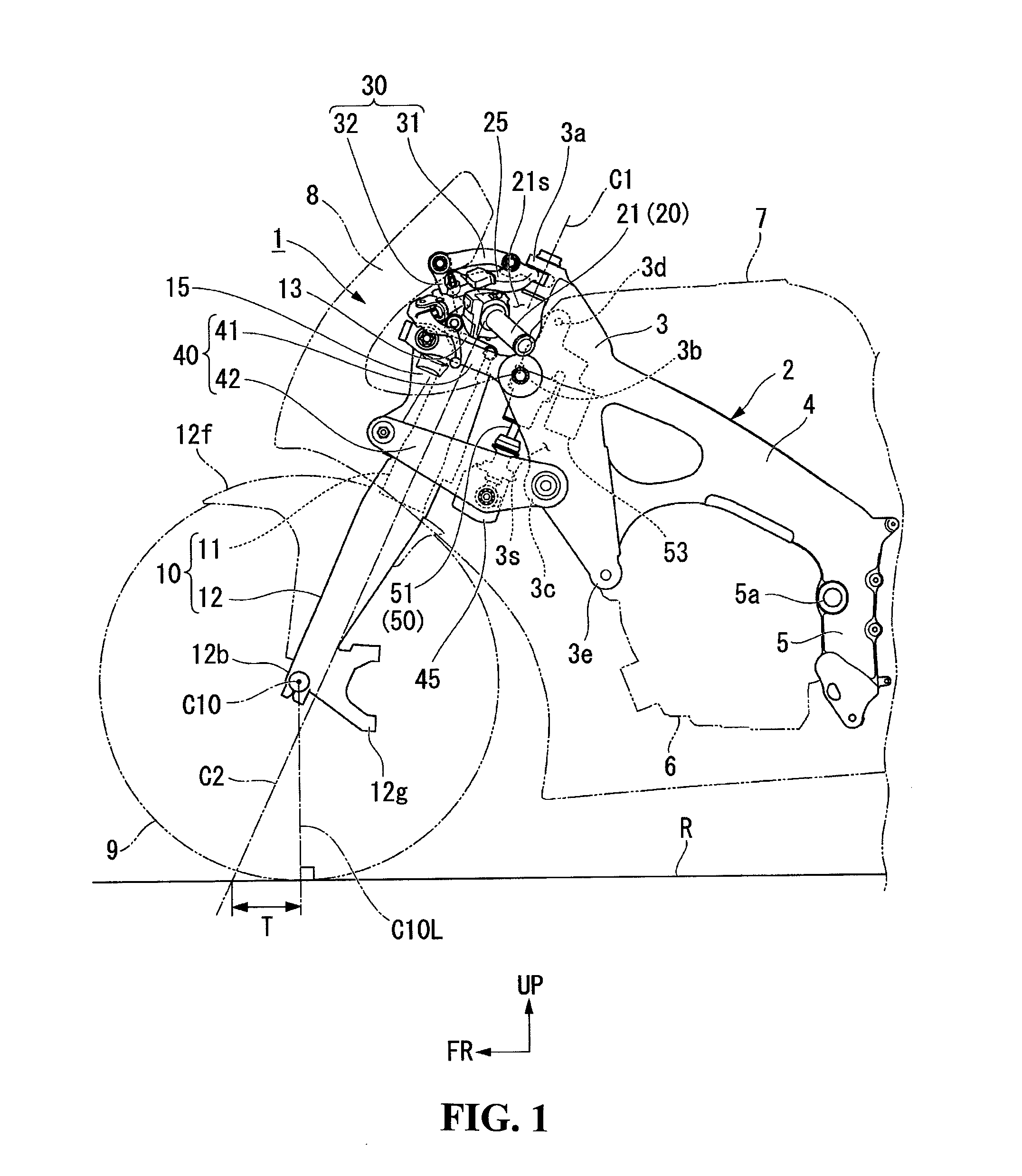 Front wheel suspension device for saddle-ride type vehicle