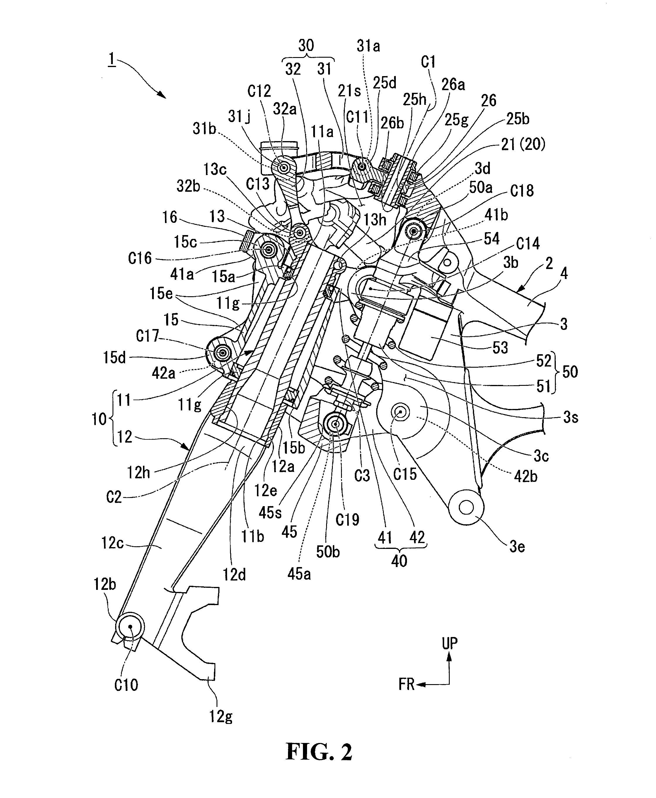 Front wheel suspension device for saddle-ride type vehicle