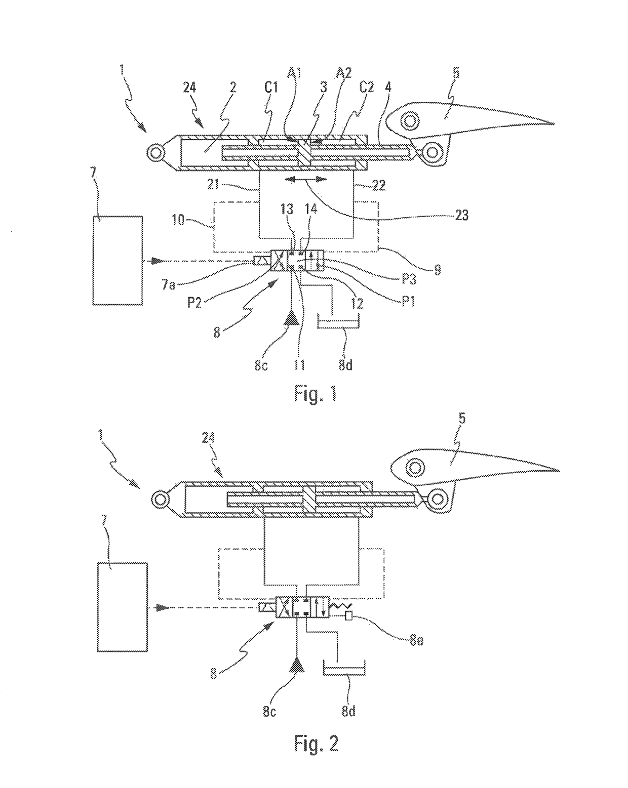 System for actuating a control surface of an aircraft