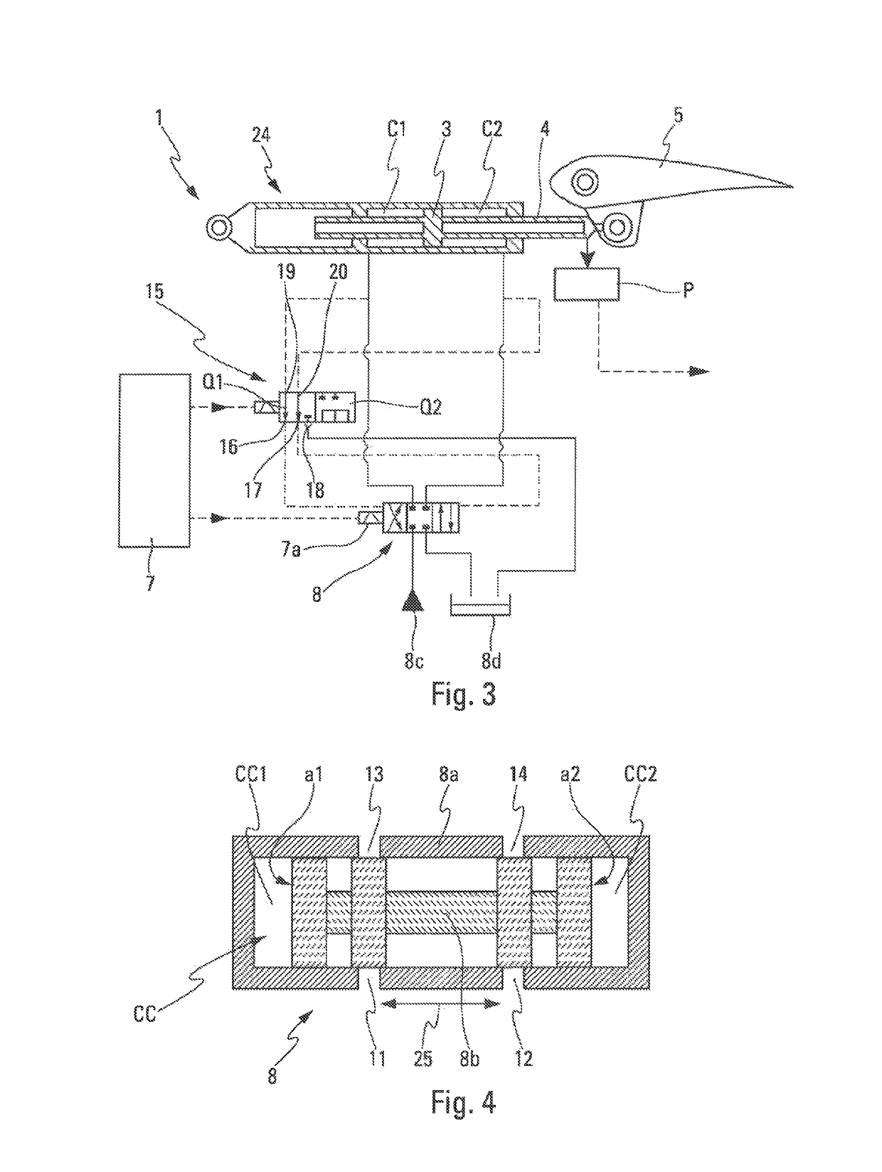 System for actuating a control surface of an aircraft