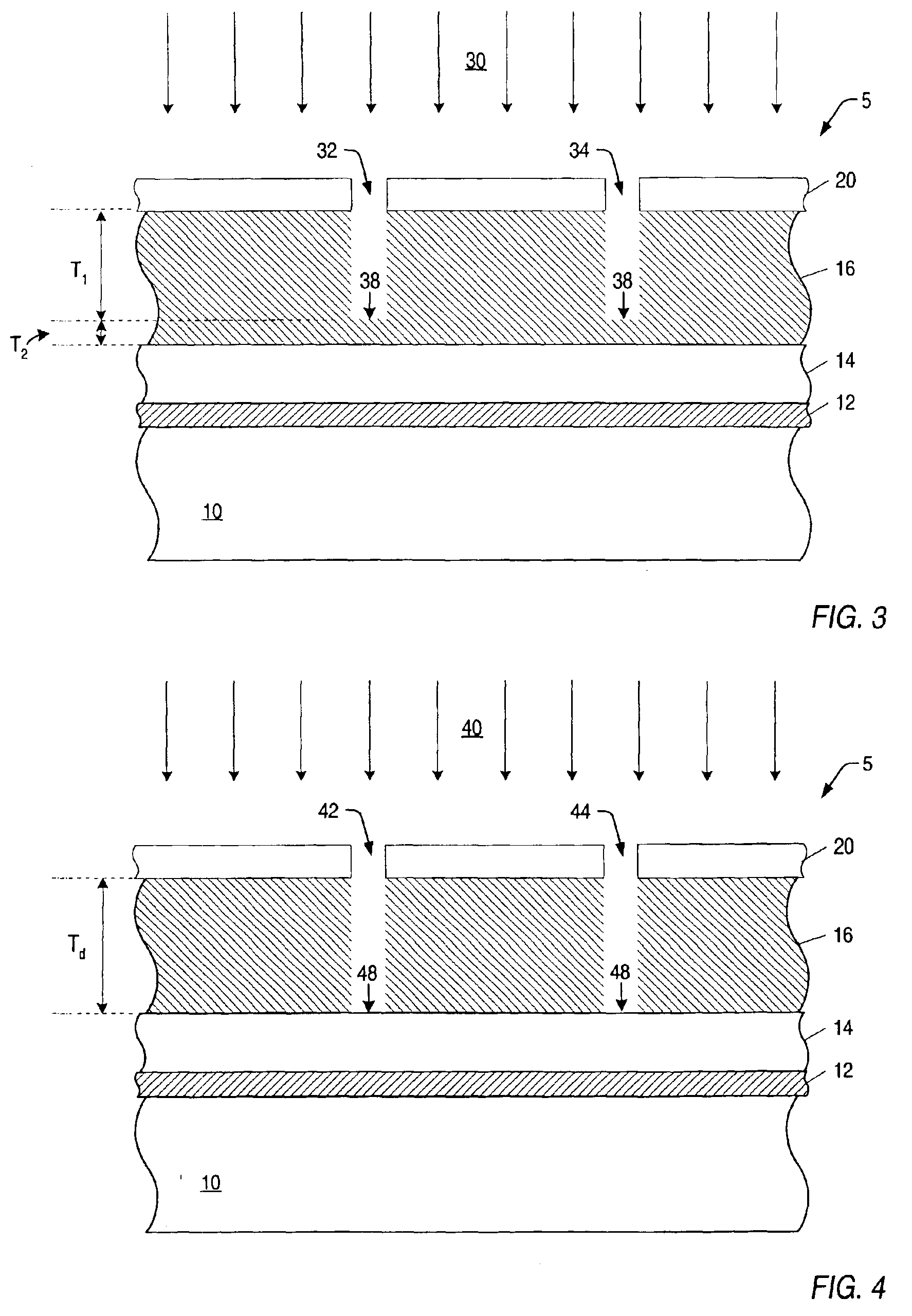 System and method for fabricating openings in a semiconductor topography