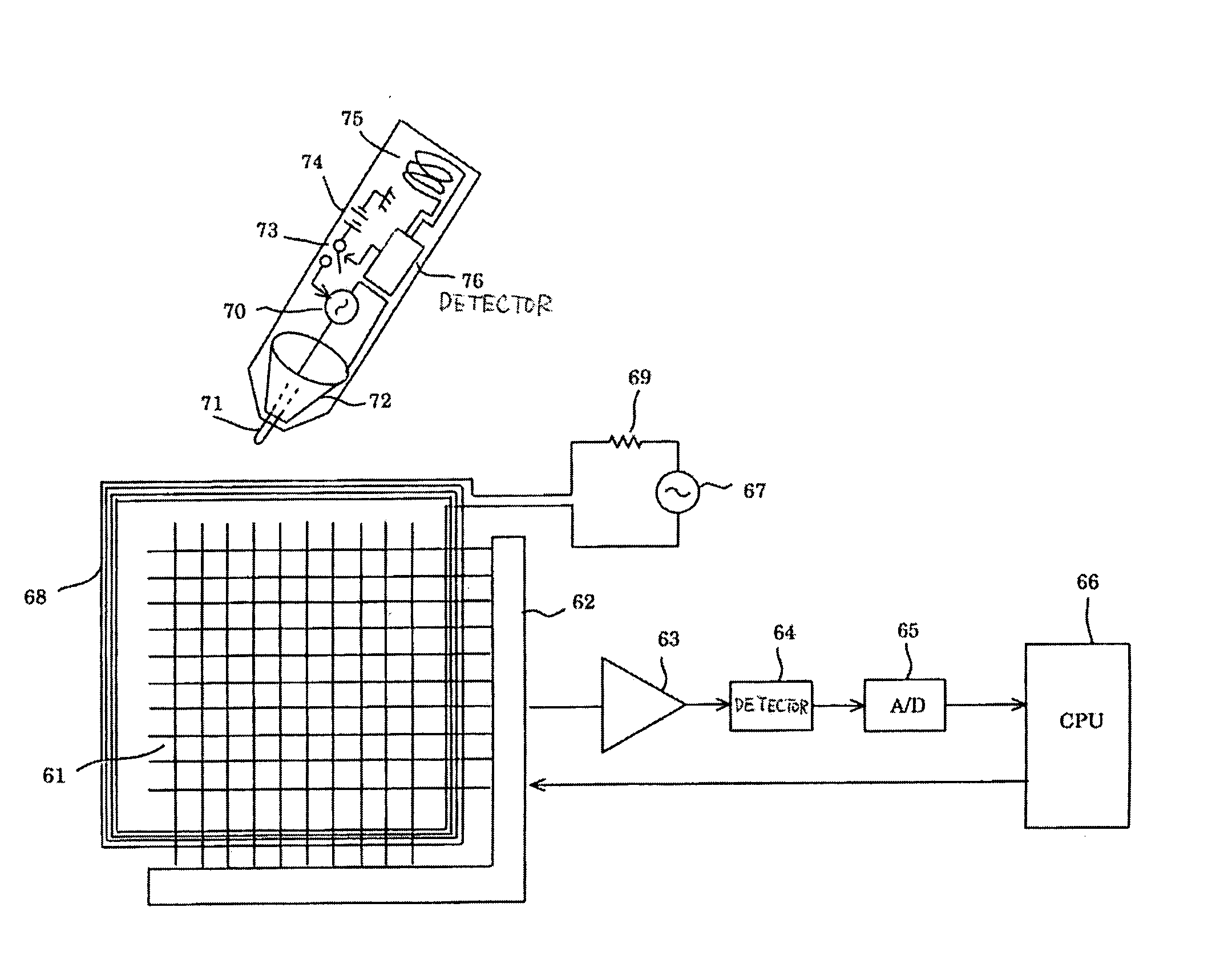 Position detecting apparatus and position pointer