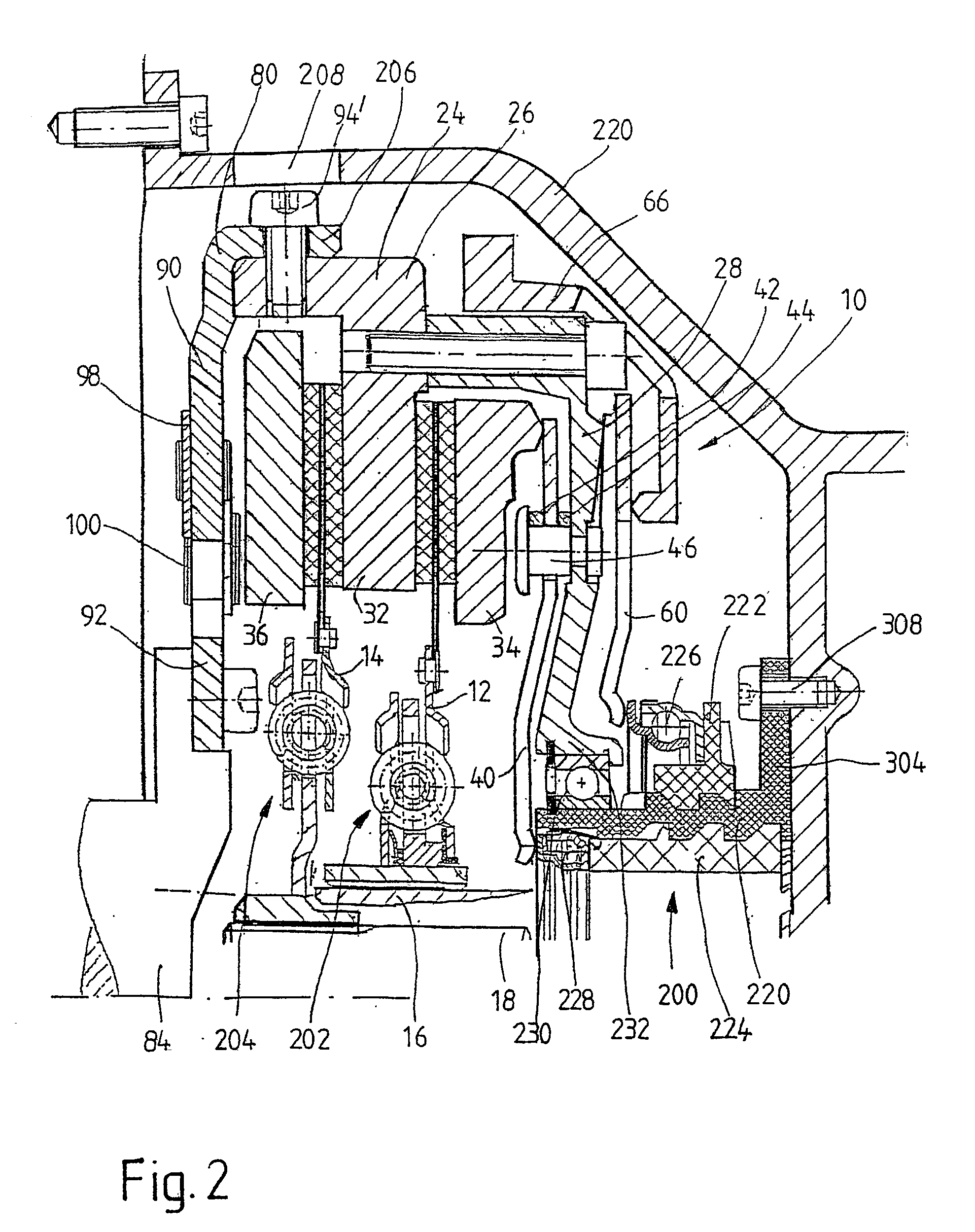 Actuating device for a friction clutch device, possibly a dual or multiple friction clutch device