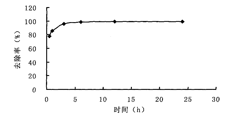 Method for treating doxycycline waste water with iron-modified attapulgite adsorbent