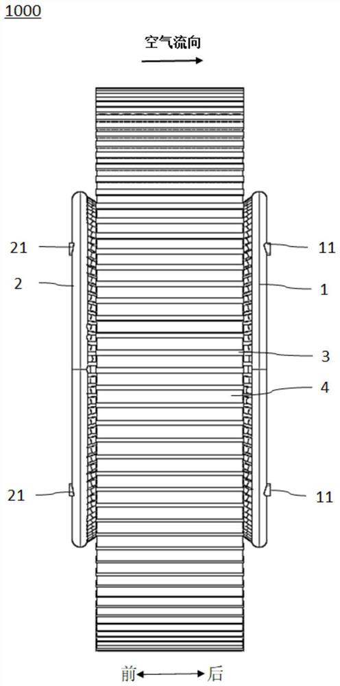 Flat tube fin air-oil heat exchanger suitable for aero-engine