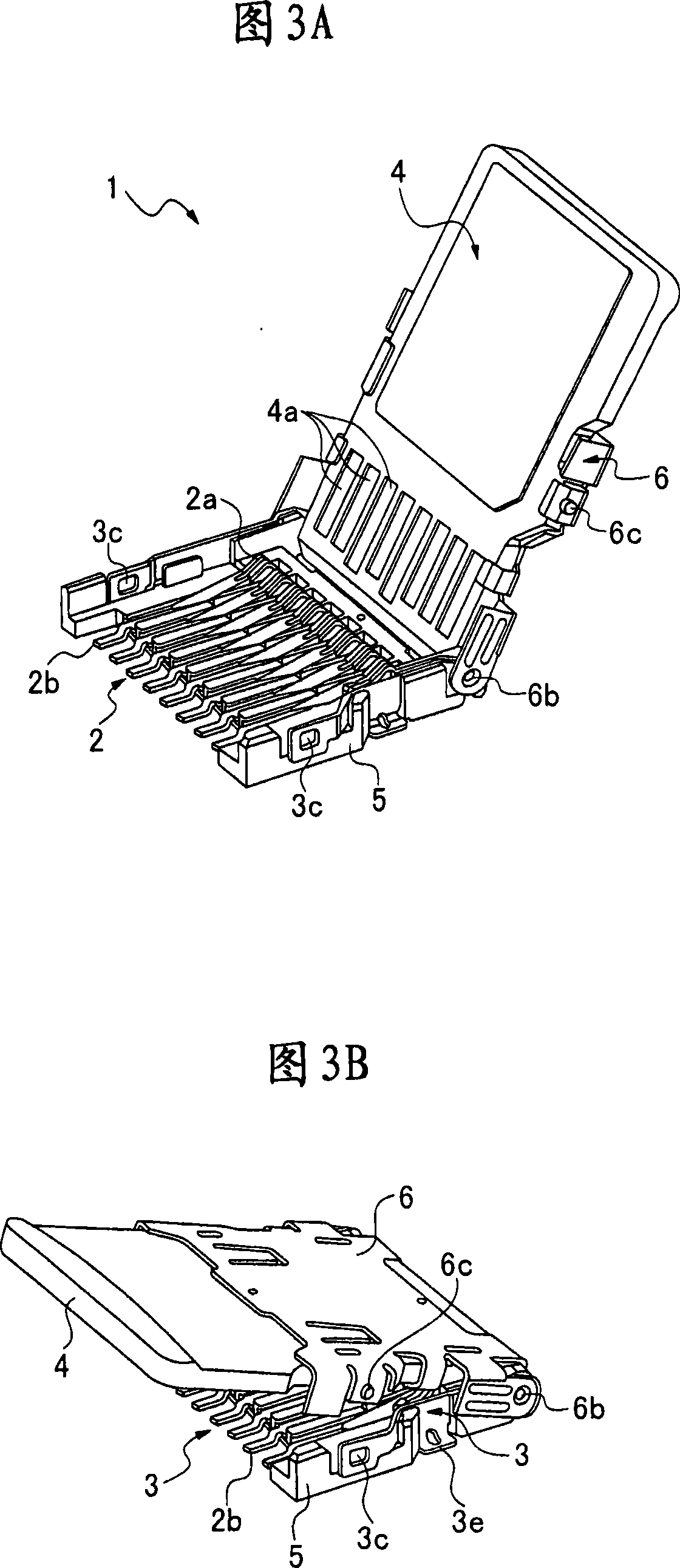 Connector for memory card