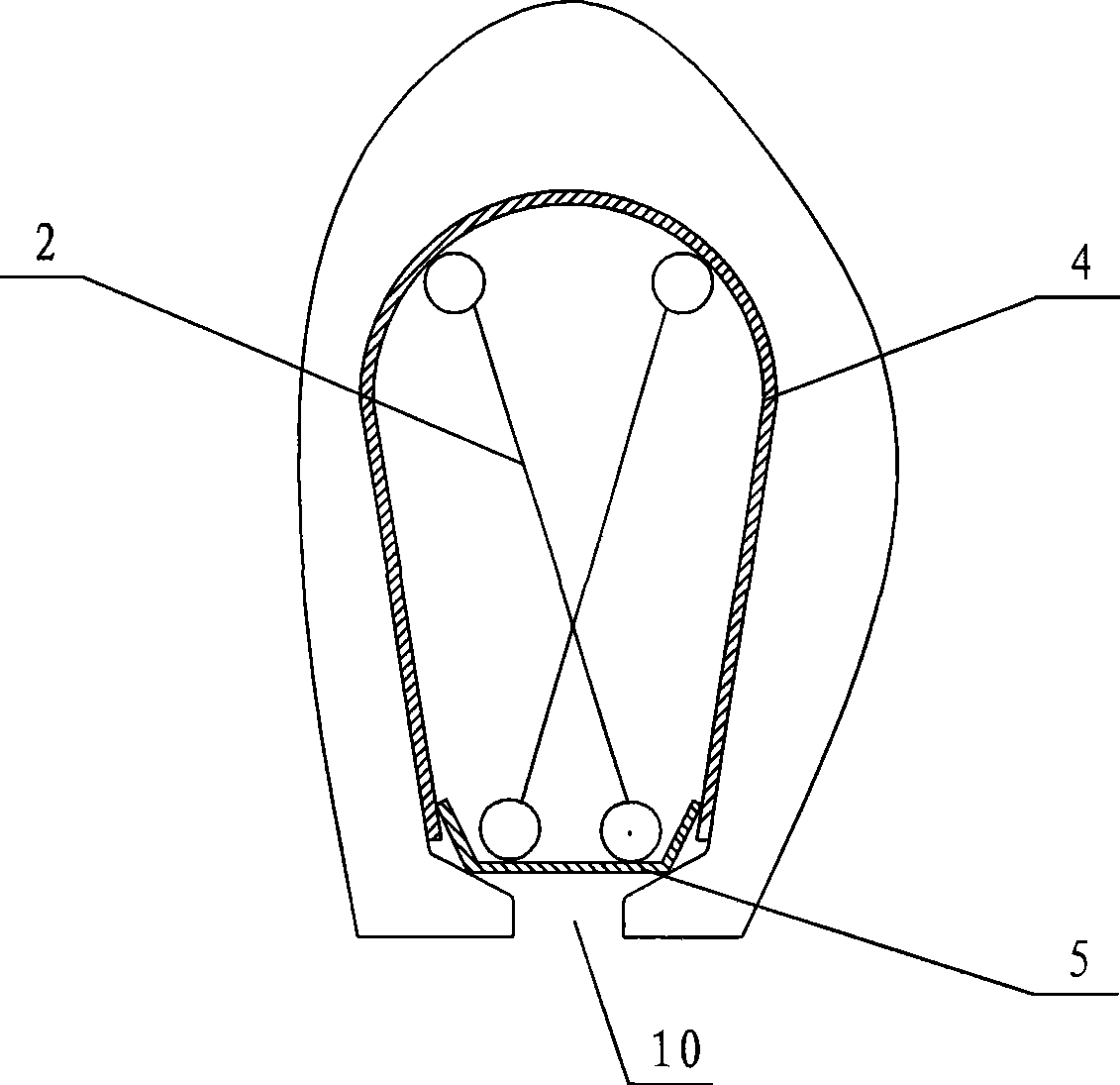 Device for preventing motor stator slot wedge from moving