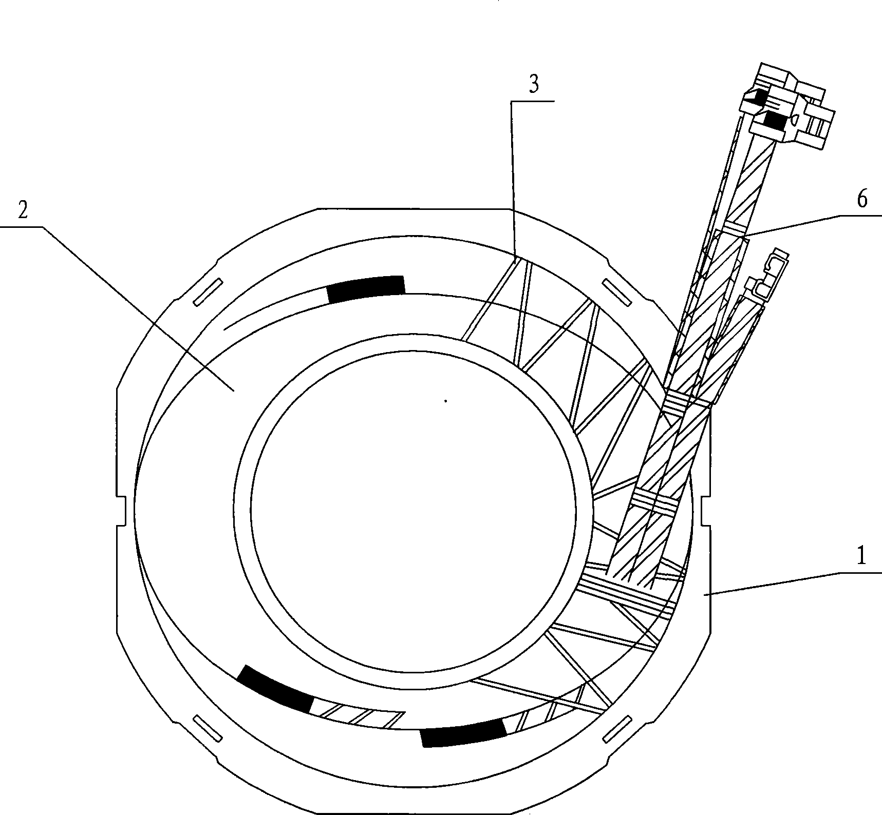 Device for preventing motor stator slot wedge from moving
