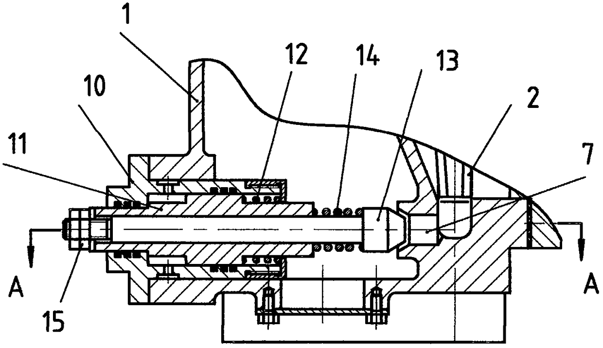 Self-priming centrifugal pump with automatic closing of return hole