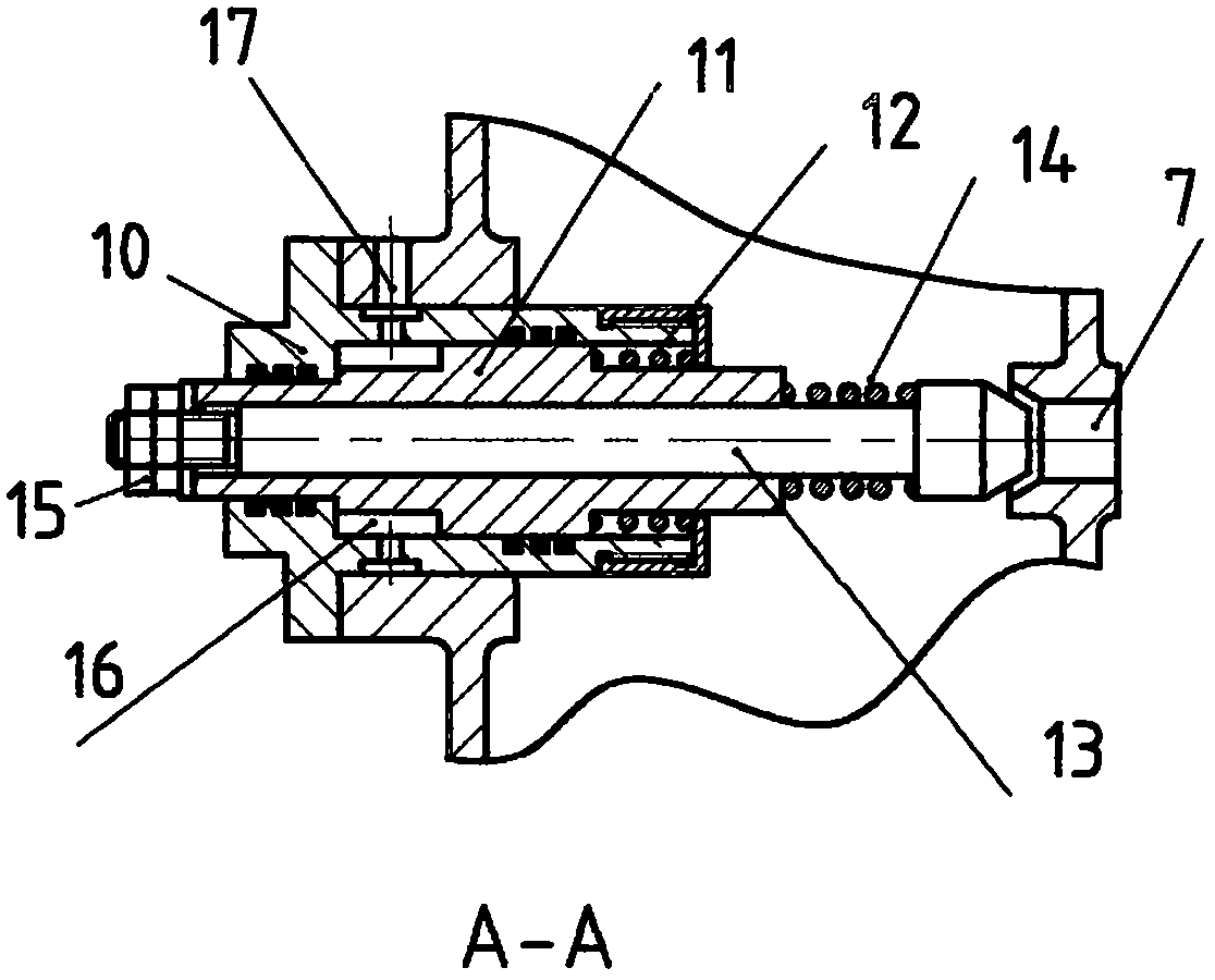 Self-priming centrifugal pump with automatic closing of return hole