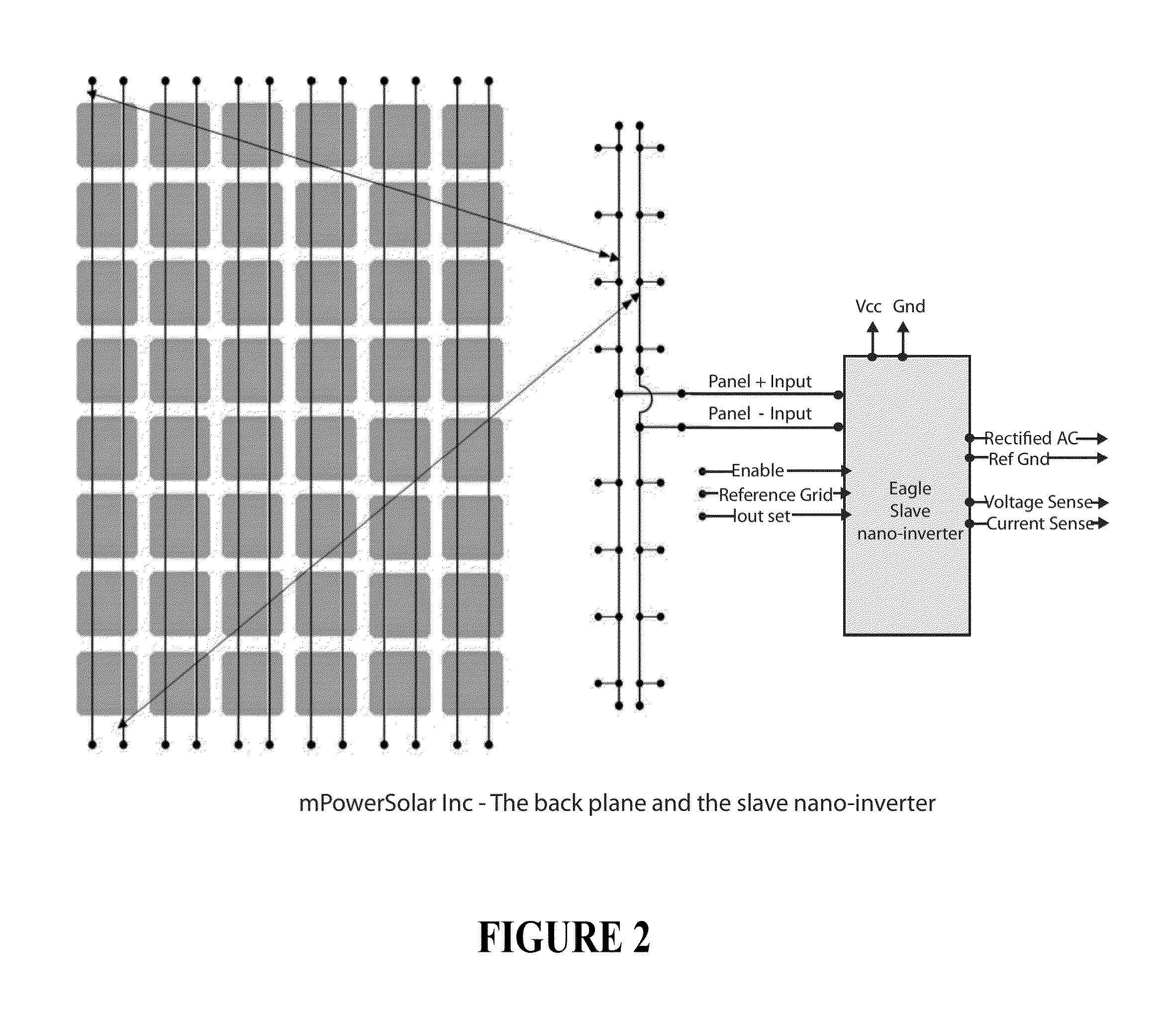 Slave circuit for distributed power converters in a solar module