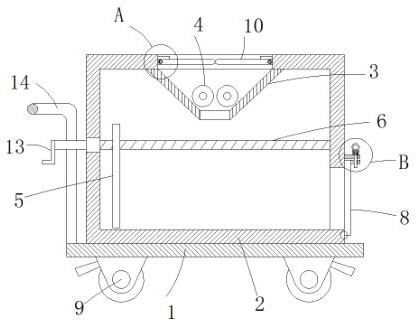 Waste recycling device for mechanical parts