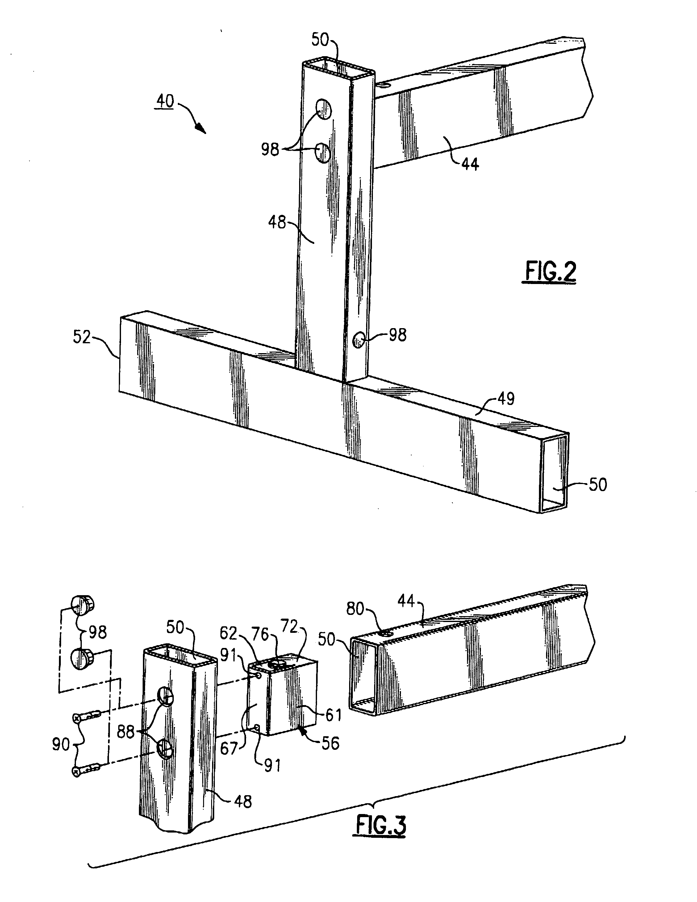 Structural connector and related assembly method using same