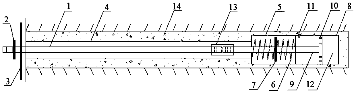Energy consumption self-recovery pressure type anchor rod and construction method thereof