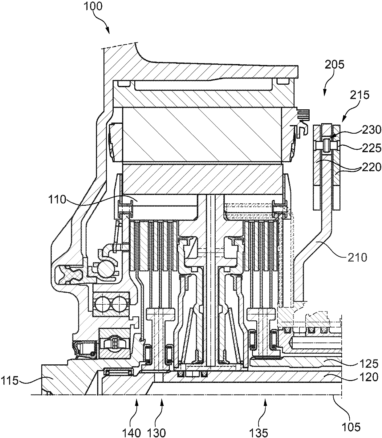 Clutch device for a hybrid drive system