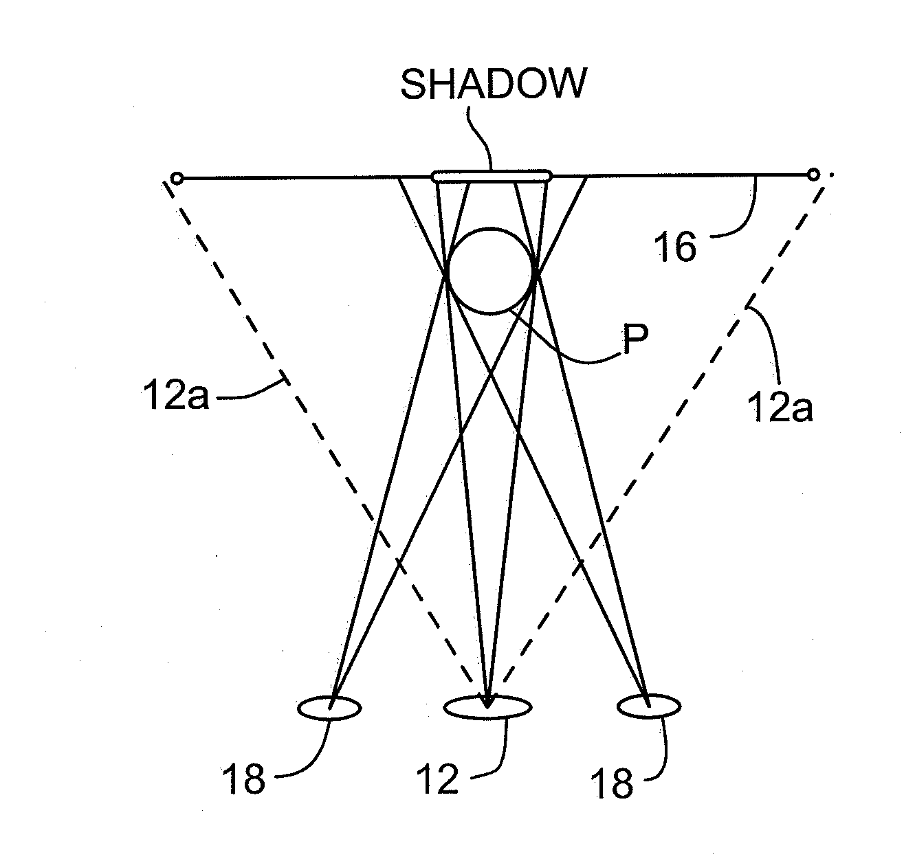 Method and apparatus for inhibiting a subject's eyes from being exposed to projected light