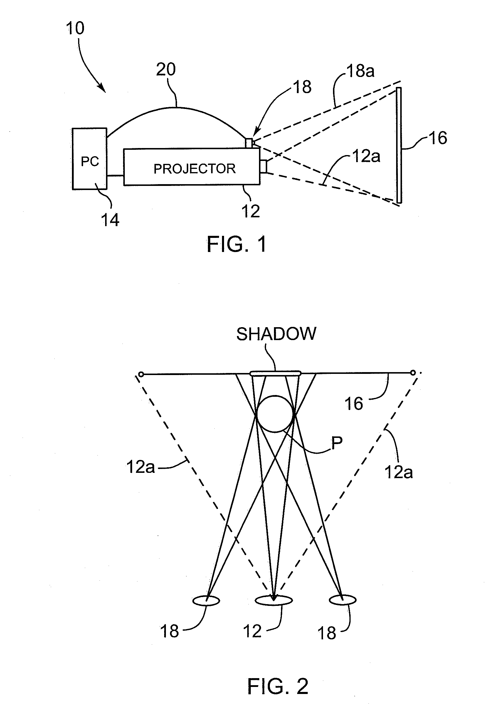 Method and apparatus for inhibiting a subject's eyes from being exposed to projected light