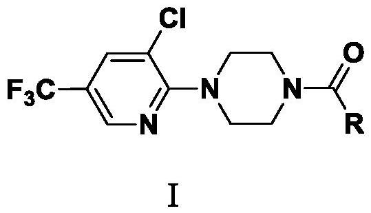 A kind of fluorine-containing pyridine piperazine amide compound and its application