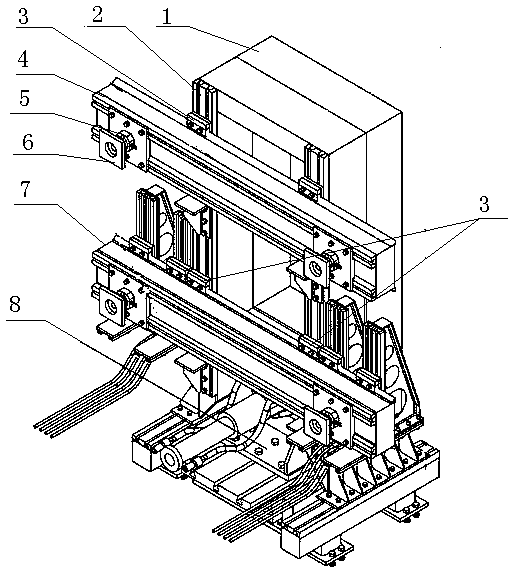 Device for measuring railway vehicle end relation