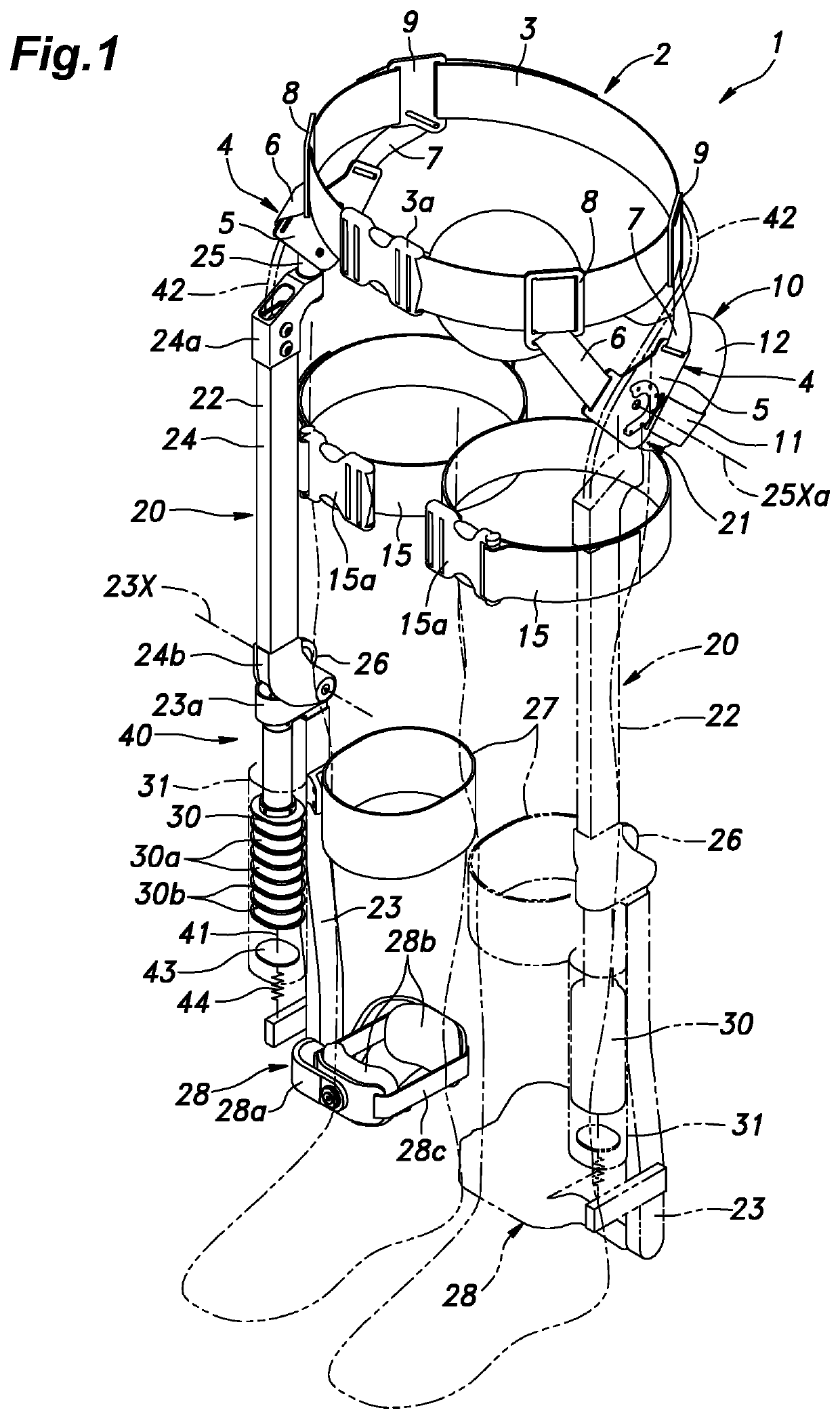 Bending and stretching motion assist device