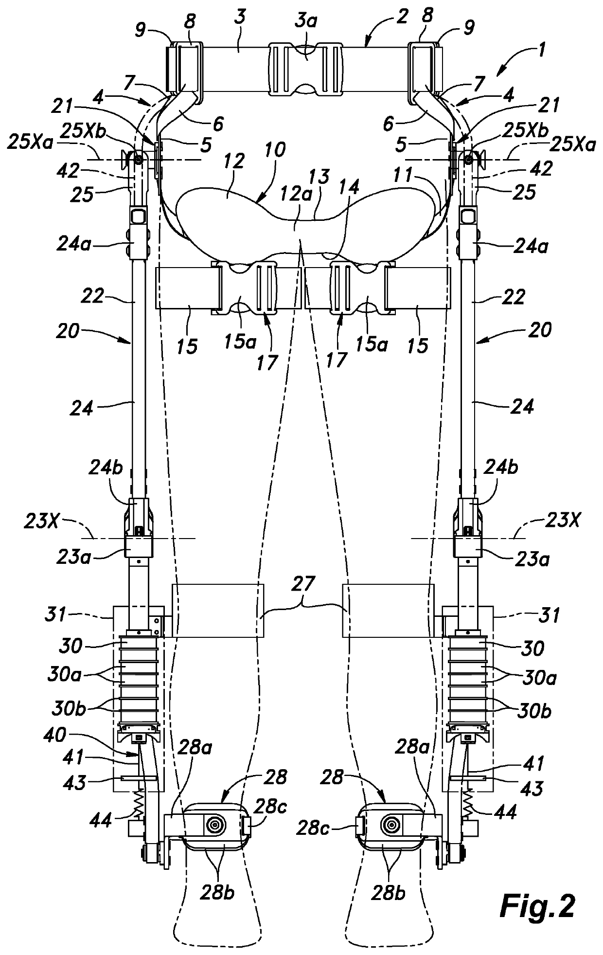 Bending and stretching motion assist device